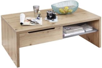 Couchtisch Melanie / Memphis , Holzfarben , 110 x 40 x 65 cm