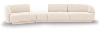 Micadoni Modulares Sofa Miley 4-Sitzer Links Chenille Helles Beige