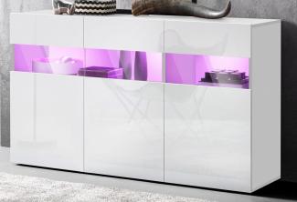 INOSIGN Sideboard, Kommode mit 3 Türen, Breite 130 cm, ohne Beleuchtung