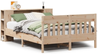 vidaXL Massivholzbett mit Regal ohne Matratze 135x190 cm Kiefer 3323191