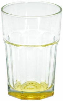 Latte Macchiato Glas, Kaffeeglas, Kaffeetasse, Cappuccino, Tasse, Gelb, 300 ml