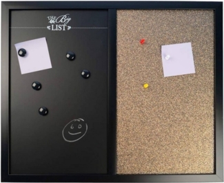 K&L Wall Art Magnettafel Kinder Wochenplaner magnetische Wandtafel Büro Pinnwand Memoboard, (Spar-Set, 4-tlg, Korken Kombitafel), inkl. Kreide, Magnete und Pinnadeln