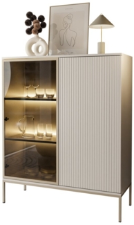 Lookway Vitrine ECLIPSE WT104 in Kaschmir mit LED Beleuchtung in Kaschmir