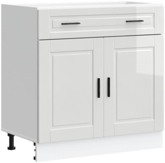 vidaXL Küchenunterschrank Porto Hochglanz-Weiß Holzwerkstoff 853979