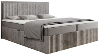 Labett Boxspringbett CLEO 140x220 160x220 180x220 - Überlänge 220 cm / Speed Versand (2 Bettkästen, Topper), Überlänge 220 cm