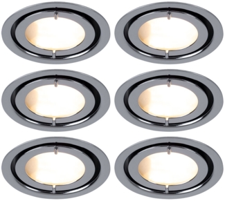 6er Set Einbaustrahler für den Wohnraum DRESS