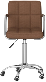 vidaXL Esszimmerstuhl Drehbar Braun Stoff, Drehbar [3087972]