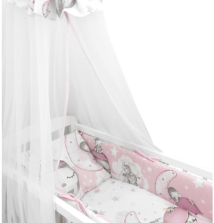 Baby-Delux Babybettwäsche Baby Wiegenset Elefant Mond, 6 teilig, Wiegenset 6-tlg. für Babywiege 90x40 (ohne Wiege) verschiedene Designs