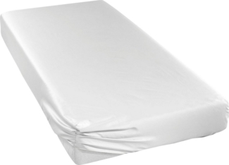 Uni-Mako-Satin Spannbettlaken - Curt Bauer 160x200 cm-Fb. 0000 weiß