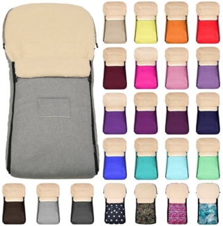 Baby-Joy Fußsack Fußsack KAI XL 105cm Lammwolle Winterfußsack Thermo Babyfußsack 6 Mon, Wetterfest, Thermo-warm und Ultraweich