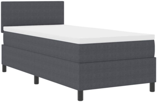 vidaXL Boxspringbett Dunkelgrau und Weiß 203 x 80 x 88 cm Cordstoff 3337576