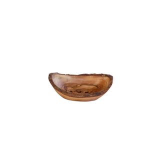 Olivenholz-erleben Seifenschale Seifenschale oval rustikal MITTEL mit Rille, aus Olivenholz, 1-St, antibakterielle Wirkung, resistent gegenüber Feuchtigkeit