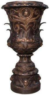 Riesiger Barock Bronze Blumenkübel Pflanzenkübel Jugendstil H 112 x 61 x 61 cm - Luxus Wohndeko