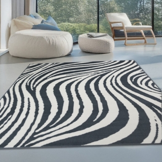 OTTO home Teppich Liaa in Wellen Design, softer Kurzflor, rechteckig, Höhe: 7 mm, 3D-Optik, Scandi-Look, Wohnzimmer, Esszimmer, Schlafzimmer