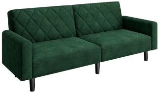 Yaheetech Schlafsofa 2 Sitzer Sofa mit Schlaffunktion, 140,5 × 94 cm Liegefläche