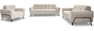 Beautysofa Polstergarnitur VOLARE, 3-Sitzer Sofa +2-Sitzer Sofa + Sessel, viele Farbvarianten