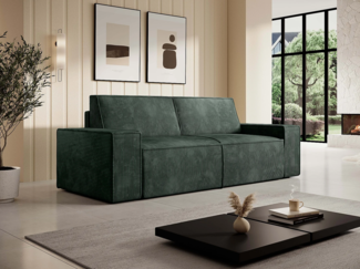 Vente-unique - Sofa 3-Sitzer - Cord - Grün - AMELIA