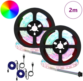 vidaXL LED Streifen 4 pcs Schwarz und Transparent 100 x 0,8 x 0,3 cm 3429118