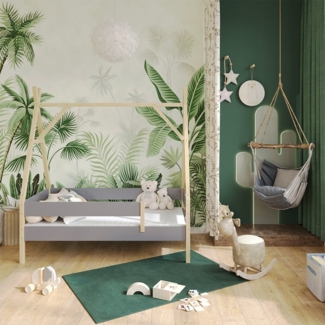 VitaliSpa® Kinderbett Bali, Grau, 80x160 cm mit Matratze