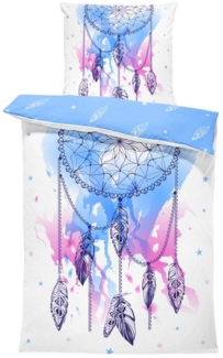 One Home Bettwäsche Traumfänger, Mikrofaser, 2 teilig, großer Traumfänger und Federn