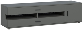 Lowboard Henley TV-Unterschrank 180x50x48cm Farbe: grau