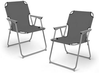 Spetebo Campingstuhl Camping Klappstuhl belastbar bis 120 kg - 2er Set (Anzahl, 1 St), zusammenklappbar