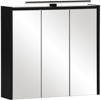 Schildmeyer Spiegelschrank Emmik 159507, schwarzmatt, 65 x 16 x 62,7 cm