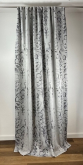 novumfix Verdunkelungsvorhang Thermovorhang grau gemustert, Hotelqualität 145x250cm(BxH), verdunkelnd, Hitzeschutz