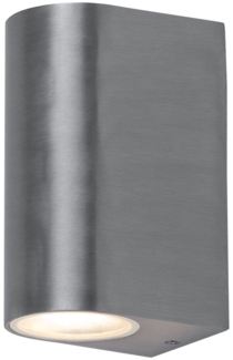 Wandleuchte, Aluminium Druckguss, silber, H 15,1 cm