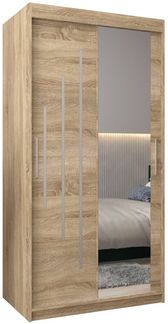 MOEBLO Schiebetürenschrank MALTESE 2 (mit Spiegel, mit/ ohne Schubladen, Schwebetürenschrank Schrank Garderobe Schiebtüren Schlafzimmer Wohnzimmerschrank) (BxHxT):100/120/150/180/200/250x200x62 cm