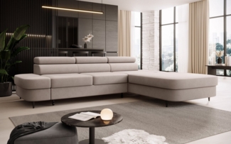 NEXT COLLECTION Ecksofa Jazz, Einfache Form, verstellbare Kopfstützen, Schlaffunktion