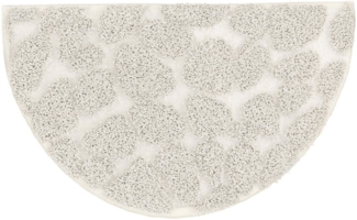 Grund Badematte Ashtar, Badvorleger, Badezimmer Teppich, 3D-Design, Höhe 20 mm, rutschhemmend beschichtet, schnell trocknend, Polyester, halbrund, Hoch-Tief-Design mit organischer Steinoptik, Made in Europe