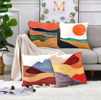 BYSURE Kissenbezüge, (4 Stück), Dekorative Kissenbezüge- Sofakissen