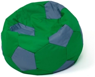 GO GIFT Sitzsack, Grün, Grau, Oxford-Fußball, Bunt