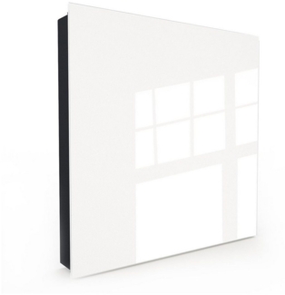 Primedeco Schlüsselkasten Dekor-Schlüsselkasten, Magnetpinnwand und Memoboard mit Glasfront Motiv Weisser, Heller Hintergrund
