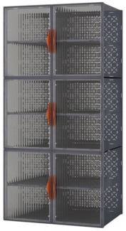 KOMFOTTEU Schuhbox (6 St), 12-Fächer Schuhaufbewahrungsboxen mit Klaren Magnettüren