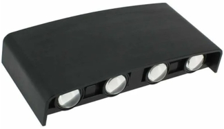 8w LED Wandleuchte Fassadenleuchte Außenbereich in Schwarz Eckig |CCT|680 Lumen
