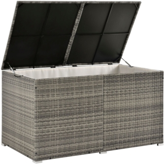 Juskys Polyrattan Auflagenbox Ikaria 950 L Grau