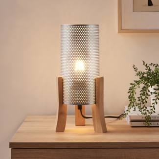 Tischleuchte Joelleldsvin 30x14x14 cm Silberfarben [lux. pro]