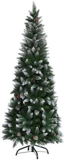 COSTWAY Künstlicher Weihnachtsbaum, 720 schneebedeckte Spitzen, PVC Nadeln