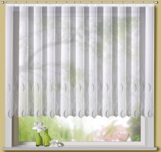 Stickereien Plauen Gardine Ramona (1 St), Kräuselband, transparent, veredelt mit echter Plauener Spitze Stickerei