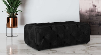 Places of Style Polsterhocker FOLLINA, Polsterhocker mit klassischer Chesterfield-Knopfheftung