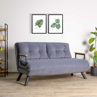 2-Sitzer-Schlafsofa, 'Sando ', 78 x 78 x 133, Grau