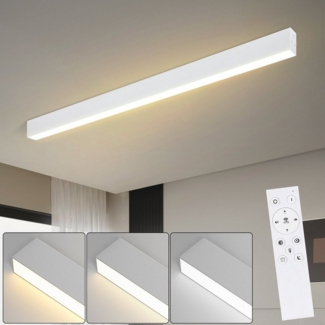 Nettlife Deckenleuchten Schwarz Dimmbar Modern 107/53/80CM Lang Deckenbeleuchtung Deckenlampe, Dimmbar mit Fernbedienung, LED fest integriert, Warmweiß, Neutralweiß, Kaltweiß, Wohnzimmer Schlafzimmer Küche Büro