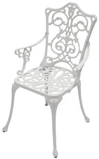 Sessel Jugendstil Aluguss weiss