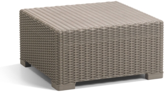 Dmora Tisch für den Außenbereich Parksville, Niedriger Gartentisch, Mehrzweckregal für den Außenbereich, Mehrzweckschrank aus Kunststoff, 68x68 h35 cm, Taube