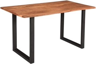 Hochwertiger Esszimmertisch Akazie Natur 110x75 cm schwarz INSA 525518