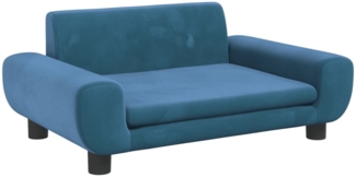 vidaXL Kindersofa Blau 70x45x33 cm Samt 3196386