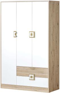 99rooms Nicole III Kleiderschrank Eiche Weiß