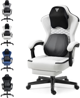 Gaming Stuhl mit beheizter Massage Lendenwirbelstütze und